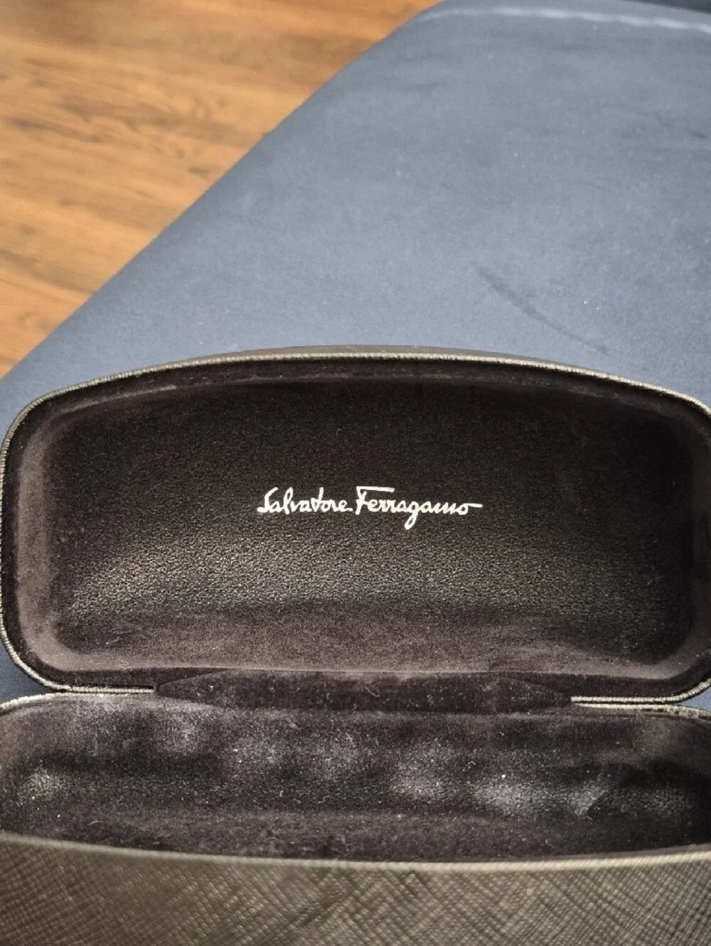 Salvatore Ferragamo Black Sunglasses with Dark Lenses